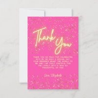 Merci moderne Fille rose chaud Neon brillant Scrip