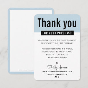 MERCI MODERNE insérer client mignon bleu pâle