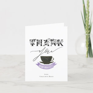 Merci moderne Purple Watercolor Tea Party
