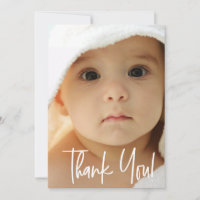 Merci moderne Script vertical Photo bébé garçon