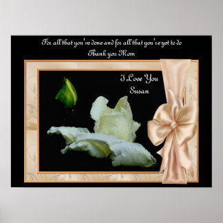 Merci Mom Rosebud Poster personnalisé Imprimer