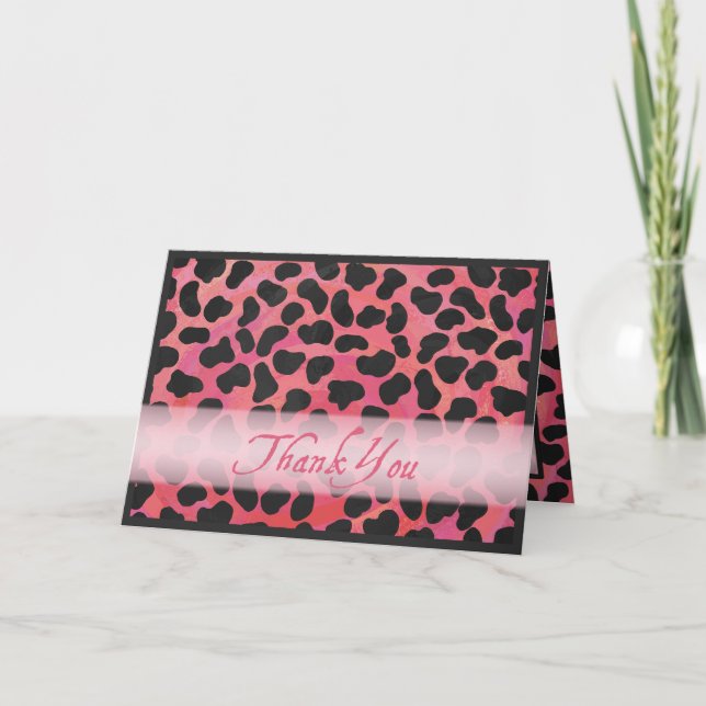 Merci Motif de Dalmatie rose et noir (Devant)
