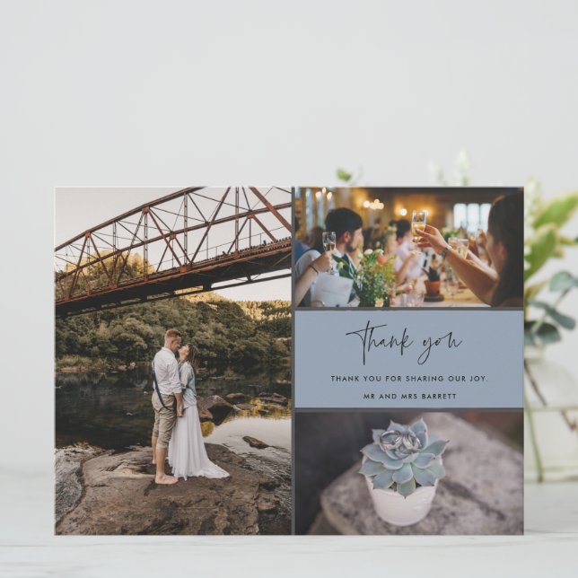 Merci Multi Photo Collage Mariage (Debout devant)