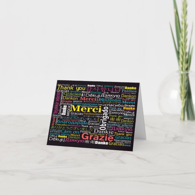 Merci multiculturel ou note blanche (Devant)