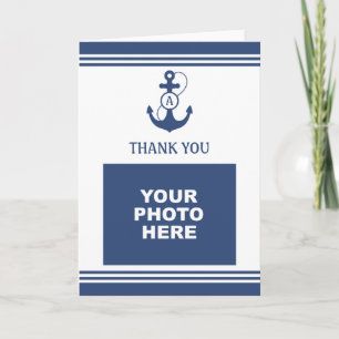 Merci nautique de photo de bleu marine