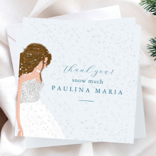 Merci Neige beaucoup hiver Princesse Quinceanera