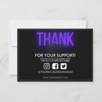 Merci néon connexion support personnalisé tendance