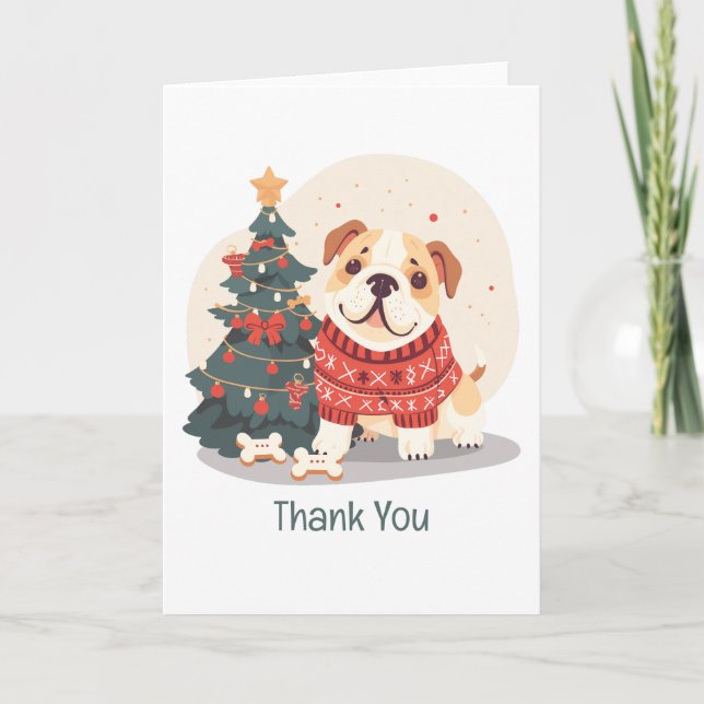 Merci Noël Bouledogue Anglais (Devant)