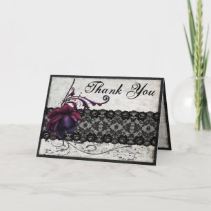 Merci noir de mariage de dentelle