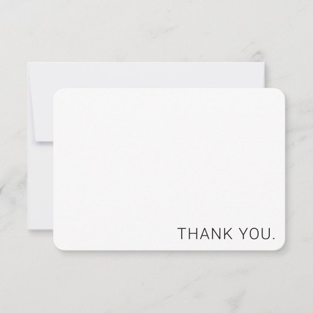 Merci noir et blanc minimaliste moderne (Devant)