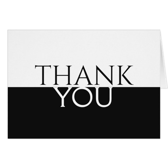 Merci noir et blanc pour une journée spéciale (Devant horizontal)