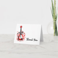 Merci noir rouge de guitare de vedette du rock