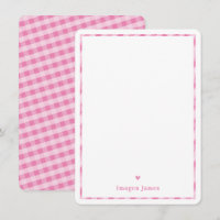 MERCI NOTE mignonne jolie chèque coeur rose blanc