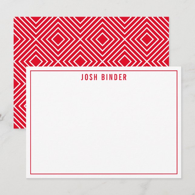 MERCI NOTER moderne nom minimal rouge festif (Devant / Derrière)