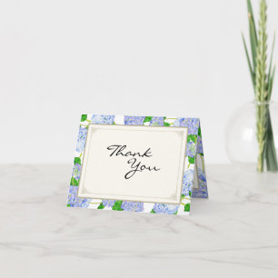 Merci Notes Blue Hydrangea dentelle Floral Forme