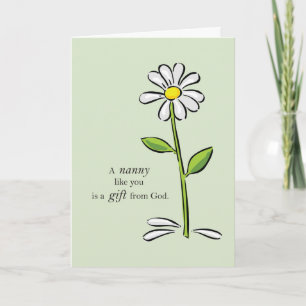 Merci Nounou, Fleur de Marguerite Verte Religieuse
