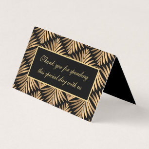 Merci Or Noir Art Déco Gatsby Fête de Mariage