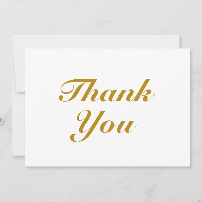 Merci or noir blanc élégant carte de note (Devant)