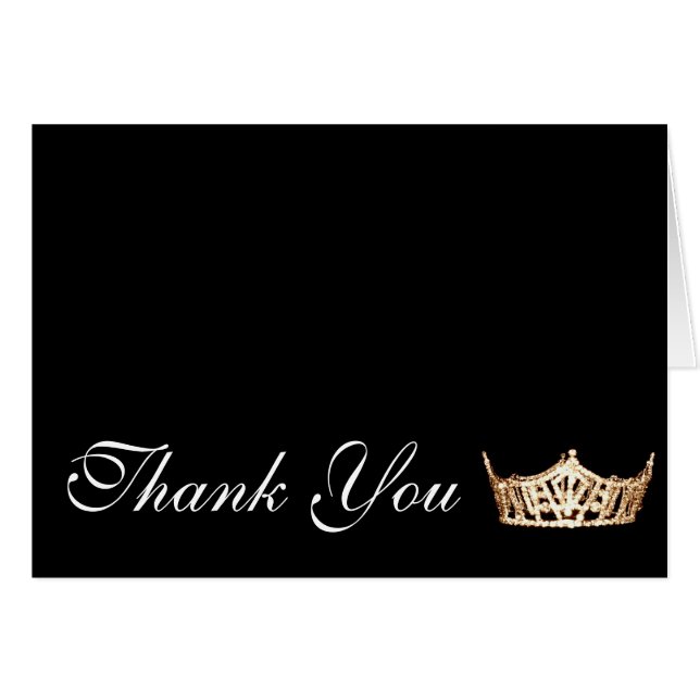 Merci Pageant Crown Note Card (Devant Horizontal)