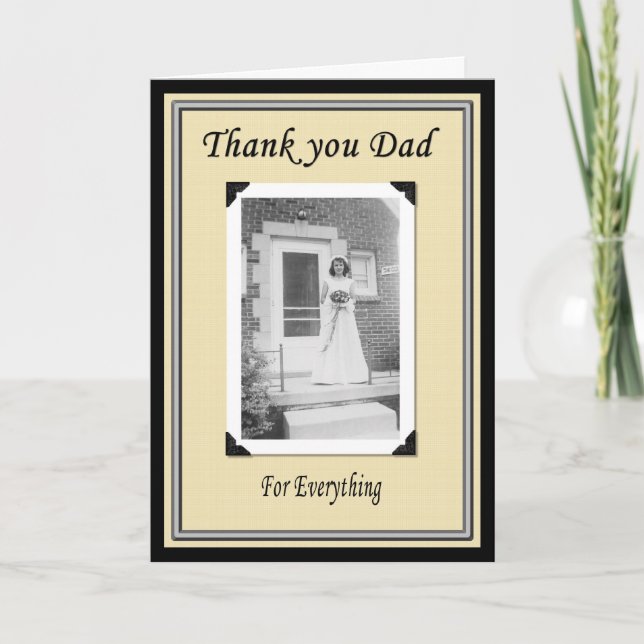 Merci Papa après le mariage (Devant)