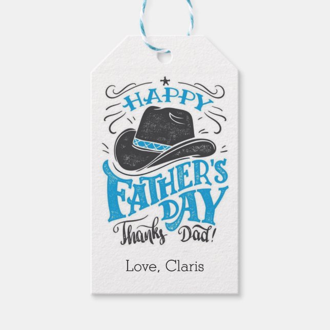 Merci Papa Fête des pères étiquette cadeau (Devant)