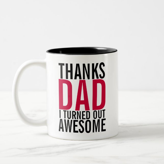 Merci Papa, J'Ai Été Une Étonnante Mug De Fête des (Gauche)