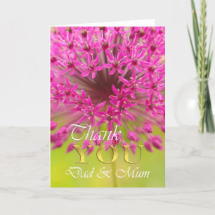 Merci papa & maman, fleur violette gros plan