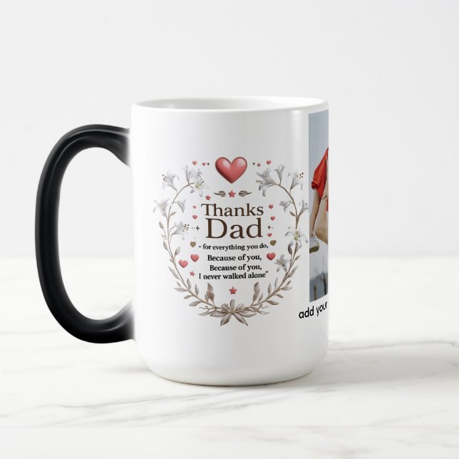 Merci Papa - Plumes & Bague de café | Tasse Morphi (Gauche)