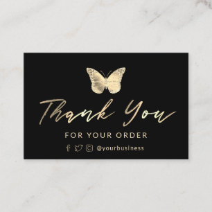 merci papillon carte de visite