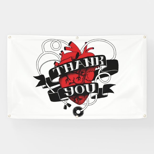 "Merci" par Ellis Ringle Bannière extérieure (Horizontal)