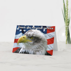 Merci patriotique pour votre carte de service