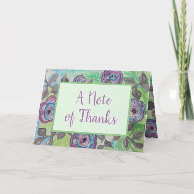 Merci Pays Floral Message personnalisé (Devant)