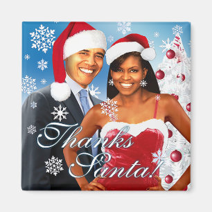 Merci Père Noël ! Barack et Michelle Magnet