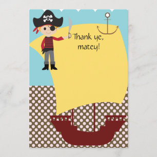 Merci personnalisable de bateau de pirate