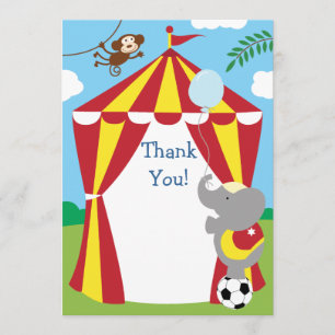 Merci personnalisable de cirque d'enfants