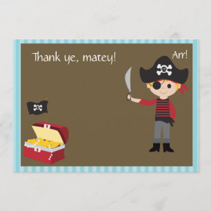 Merci personnalisable de garçon de pirate