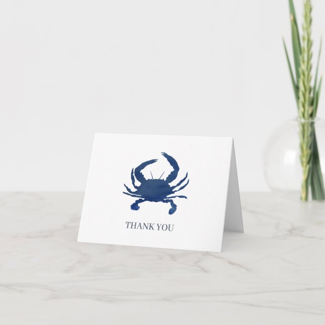 Merci personnalisé de peinture de crabe bleu (Devant)