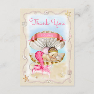 Merci personnalisé de princesse Mermaid Clam Shell
