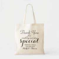 Merci personnalisé épousant le sac fourre-tout à