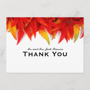 Merci personnalisé par automne flamboyant de