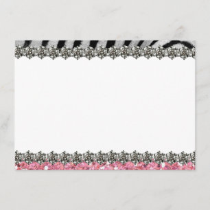 Merci personnalisé par zèbre rose de parties