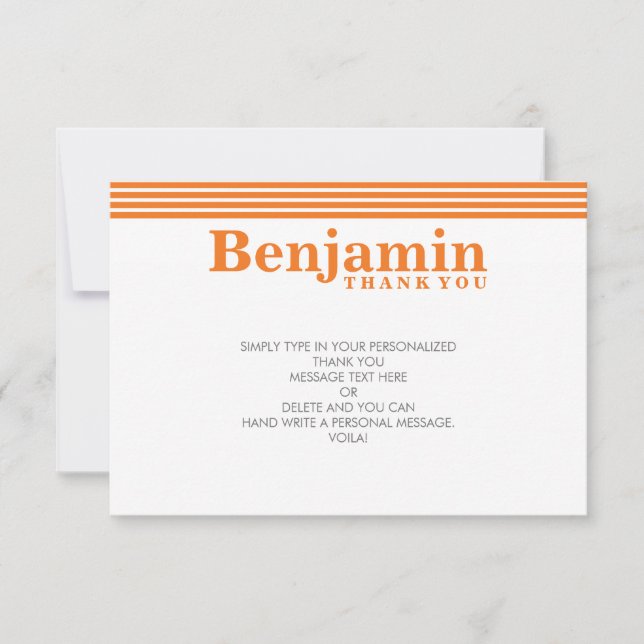 MERCI PERSONNALISÉ REMARQUE cool moderne en gras n (Devant)