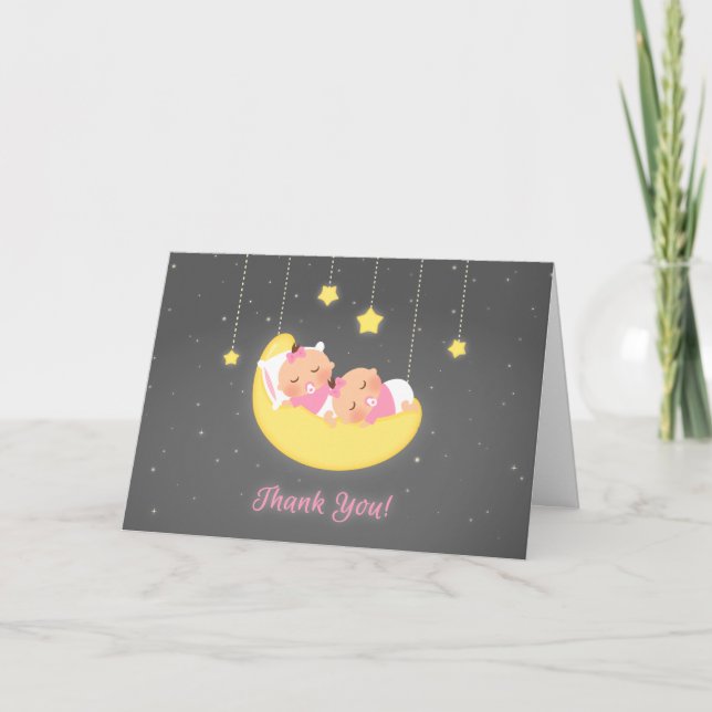 Merci Petite Étoile Bébé Fille Jumelles (Devant)