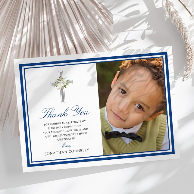 Merci photo Blue Silver First Holy Communion (Créateur téléchargé)