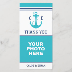 Merci photo de l'Ancre cardiaque turquoise marine