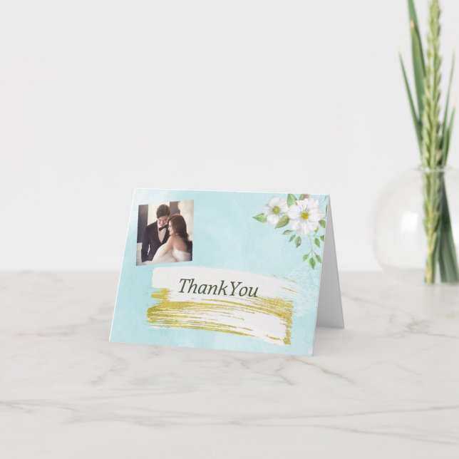 Merci photo de mariage du printemps (Devant)