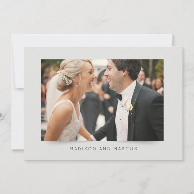 Merci photo de mariage moderne et élégant (Devant)
