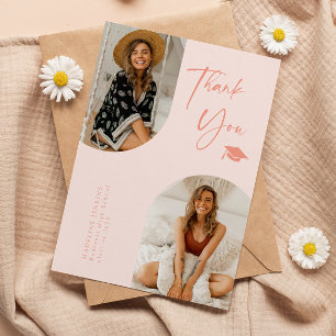 Merci photo Double Arc Blush Pink Graduation
