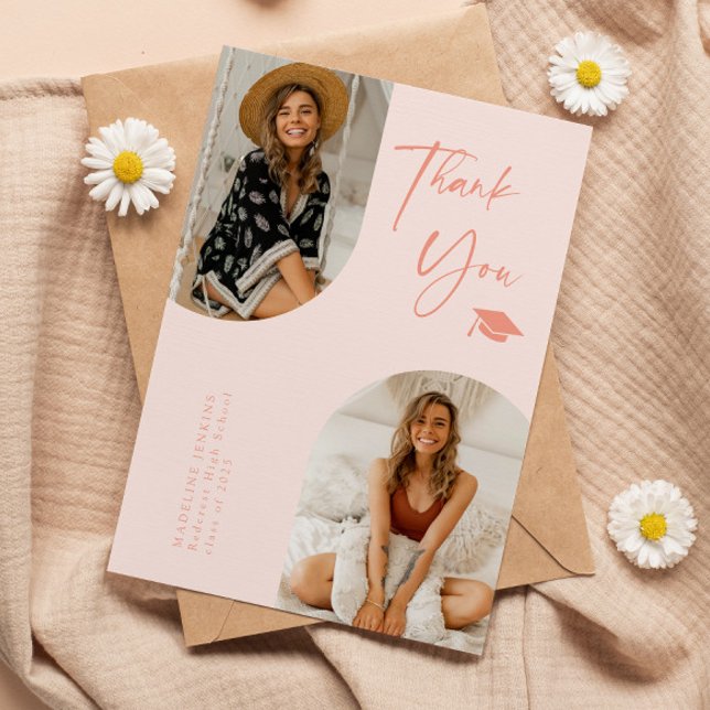 Merci photo Double Arc Blush Pink Graduation (Créateur téléchargé)