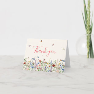 Merci photo du Mariage Fleur sauvage rustique